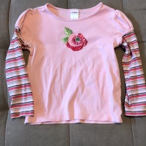 Gymboree pink girls long sleeve tee sz 5